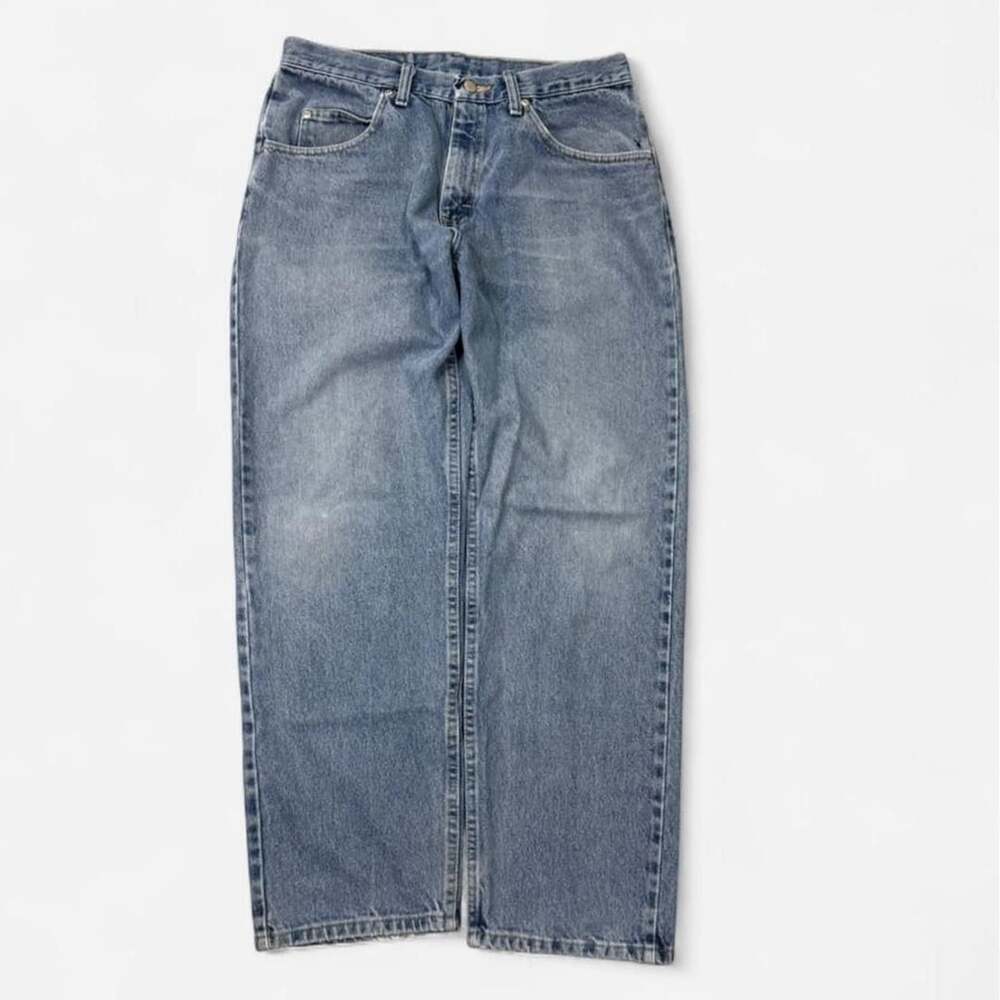 Wrangler Vintage Light Wash Denim Jeans 34x30 Straight Leg